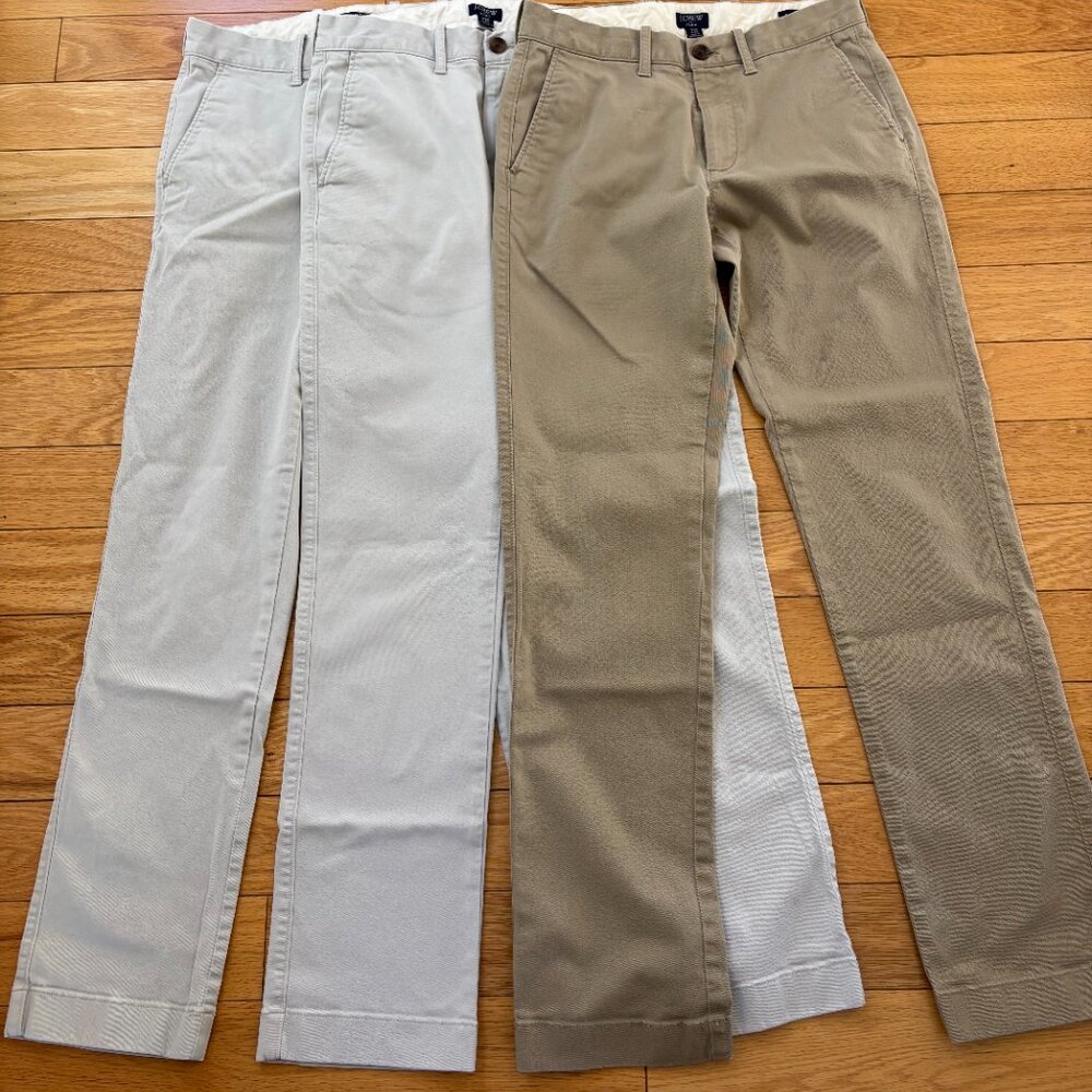 JCREW Flex Men's Chino Pants - 3 PAIRS available - Size 28x32